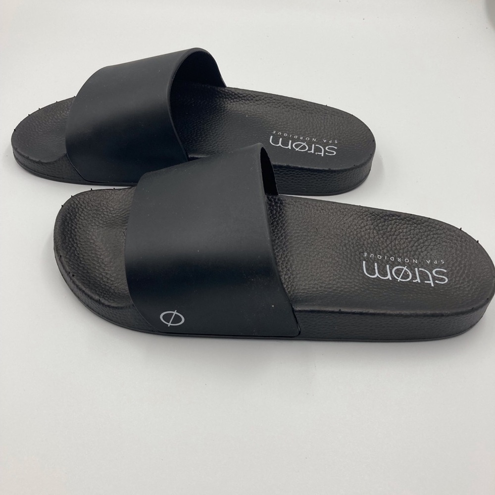 Strom Spa Nordique Classic Black Slides /Sandals Size 8 US/ 39 EU - Picture 4 of 8